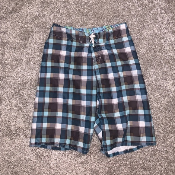 H&M Boys Plaid Swim Trunks size 12-14Y - Picture 2 of 5